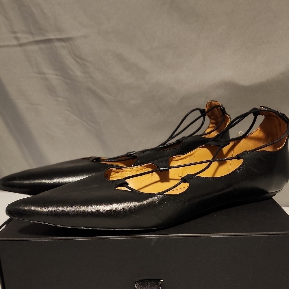 Topshop Black Sleek Loafers Slip-Ons